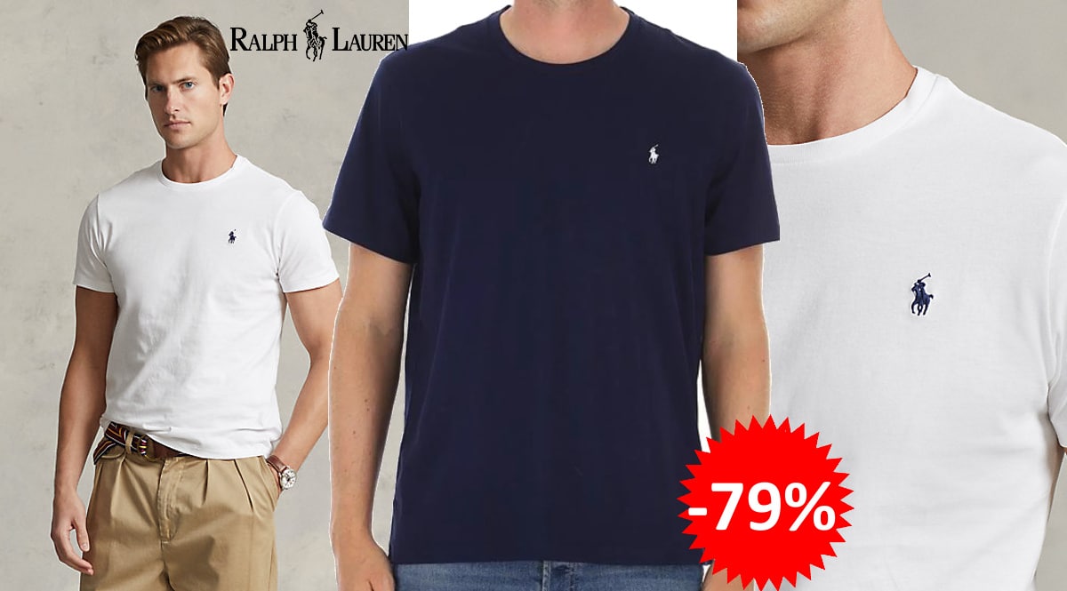 Camiseta básica Ralph Lauren barata, camisetas de marca baratas, ofertas en ropa, chollo