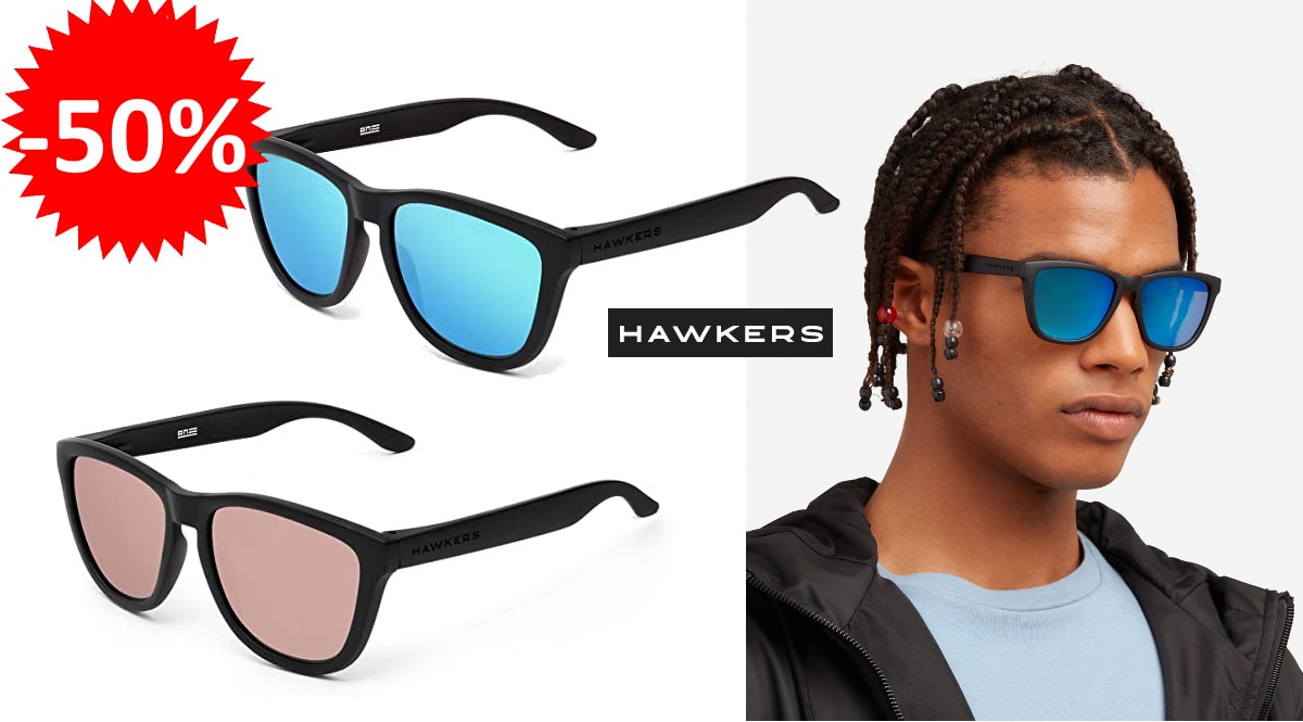 Gafas de sol unisex Hawkers One Carbon baratas, gafas de sol de marca baratas, ofertas en moda, chollo