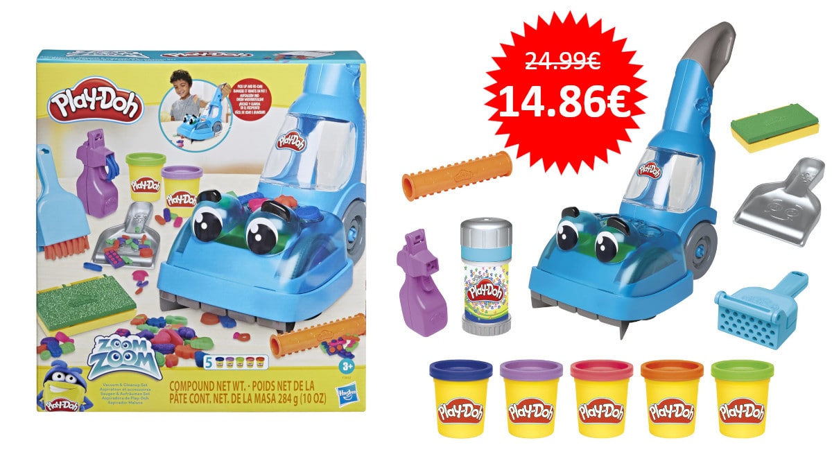 ¡Precio mínimo histórico! Juguete infantil Play-Doh Zoom Zoom la Aspiradora sólo 14.86 euros.