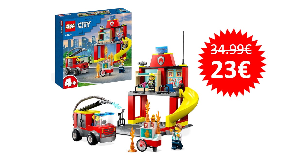 ¡Precio mínimo histórico! LEGO City Parque y camión de Bomberos sólo 23 euros.