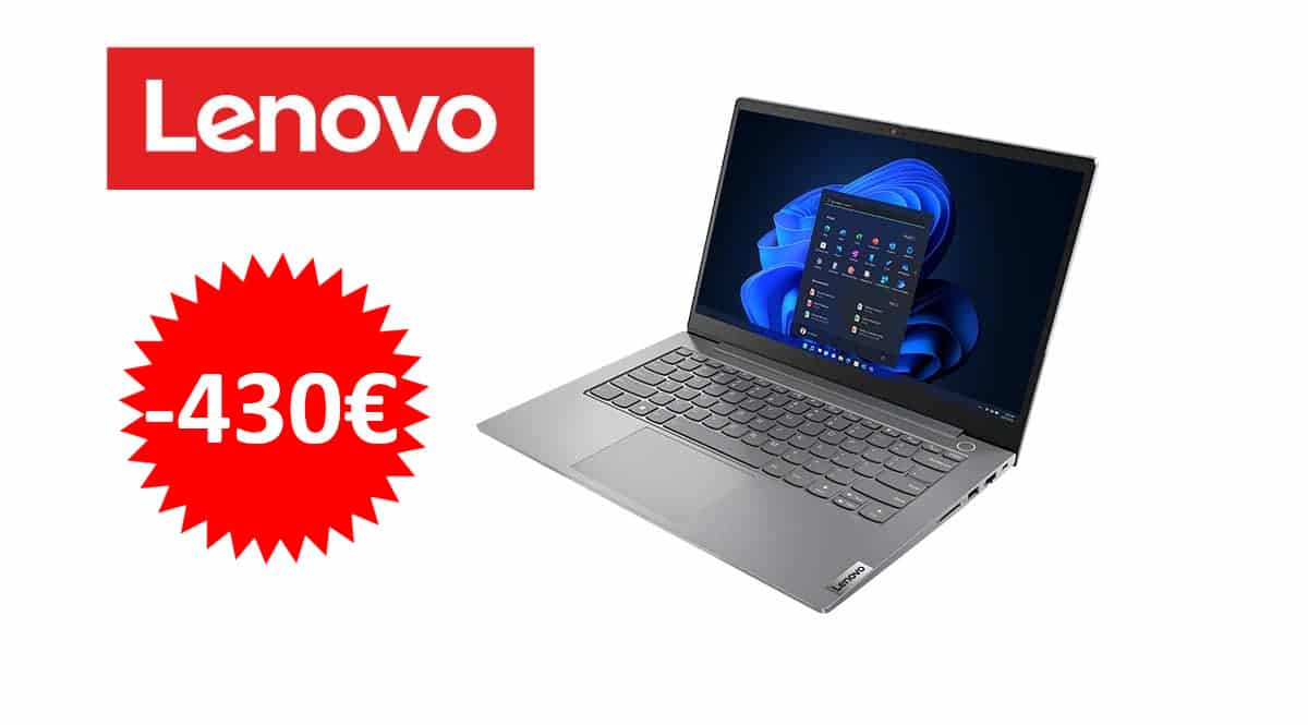 ¡Código descuento! Portátil Lenovo ThinkBook 14 Gen 4 Ryzen 7 16/512GB SSD sólo 819 euros. Te ahorras 430 euros.