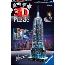 ¡Precio mínimo histórico! Puzzle Ravensburger 3D Empire State Building Night Edition sólo 15 euros. 57% de descuento.