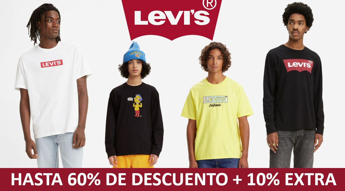 Rebajas en camisetas Levis, ropa de marca barata, ofertas en camisetas chollo