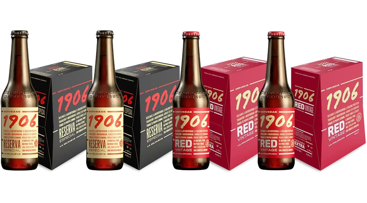 Pack combinado cerveza 1906 Reserva Especial y Colorada barato, cervezas baratas, ofertas en supermercado, chollo
