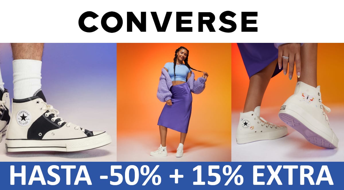 Rebajas Primavera Converse, calzado de marca barato, ofertas en zapatillas chollo