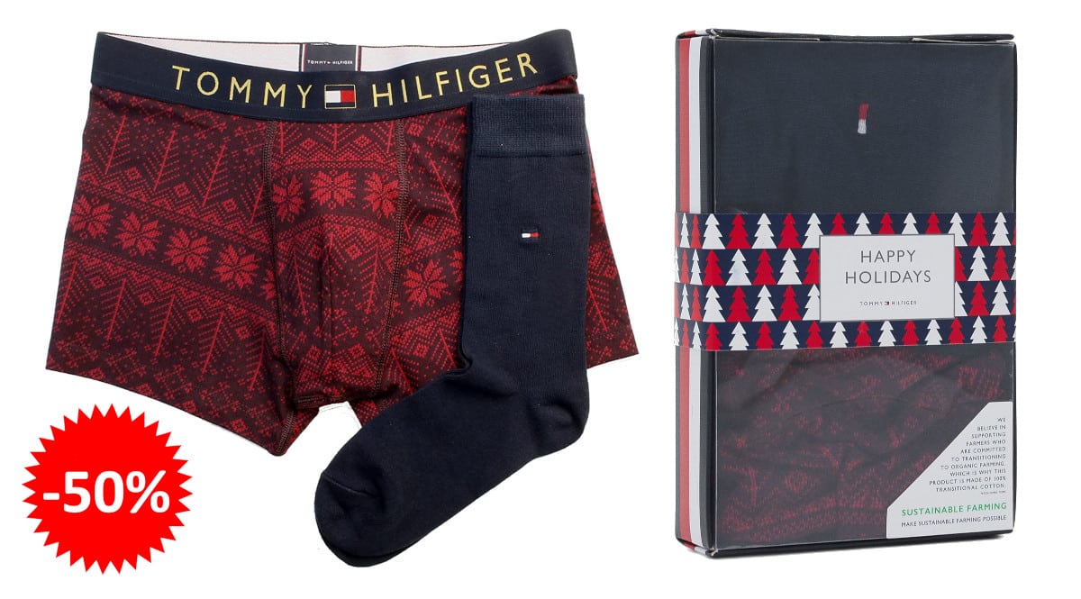 Set de regalo Tommy Hilfiger barato, ropa de marca barata, ofertas en ropa interior chollo