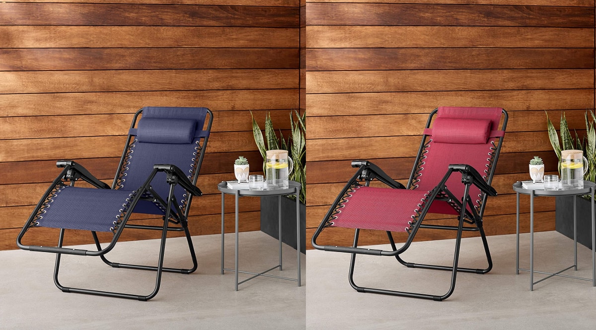 Silla de gravedad cero Amazon Basics barata, sillas de marca baratas, ofertas en muebles de jardín, chollo