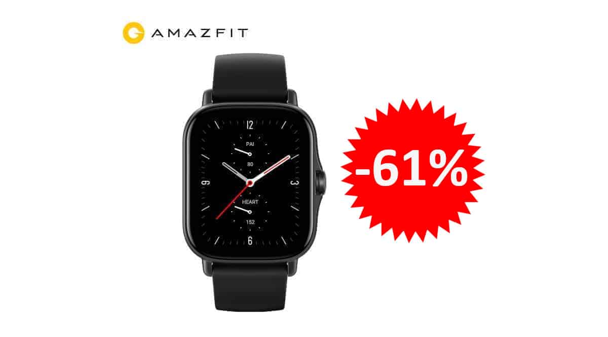 ¡¡Chollo!! Smartwatch Amazfit GTS 2e sólo 50.96 euros. 61% de descuento. En negro y en verde.