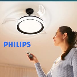 ¡Chollo Prime Day! Ventilador de techo con luz LED Philips Bliss sólo 149 euros. Te ahorras 100 euros.