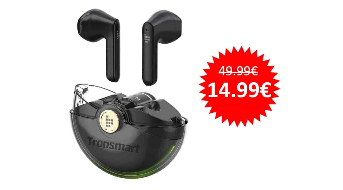 ¡Cupón descuento! Auriculares gaming Bluetooth Tronsmart Battle sólo 14.99 euros. 70% de descuento.