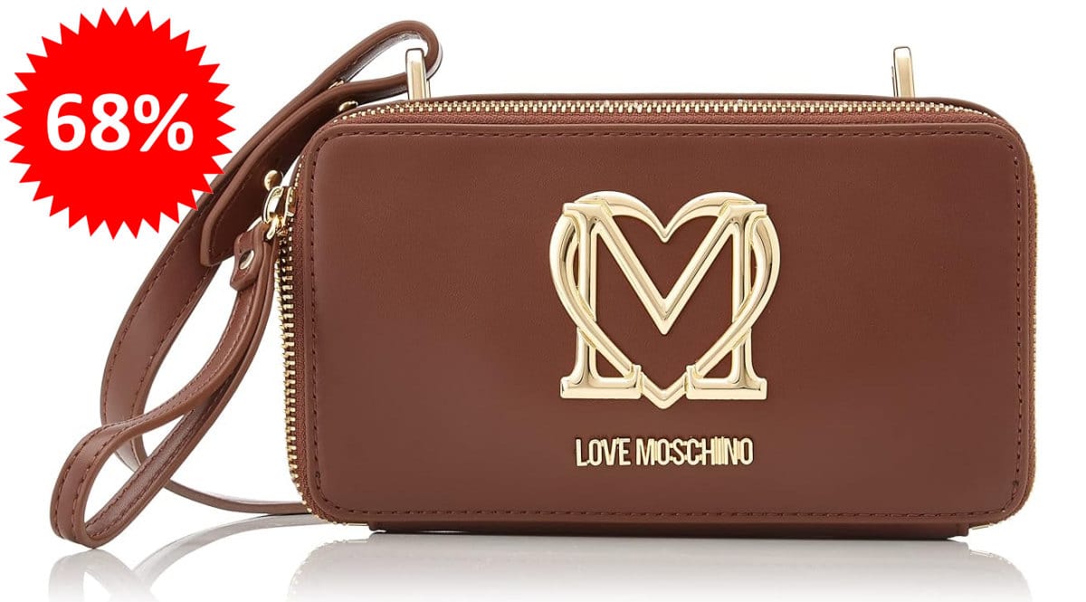 Bolso Love Moschino marron barato, ofertas en bolsos de marca, bolsos de marca baratos, chollo