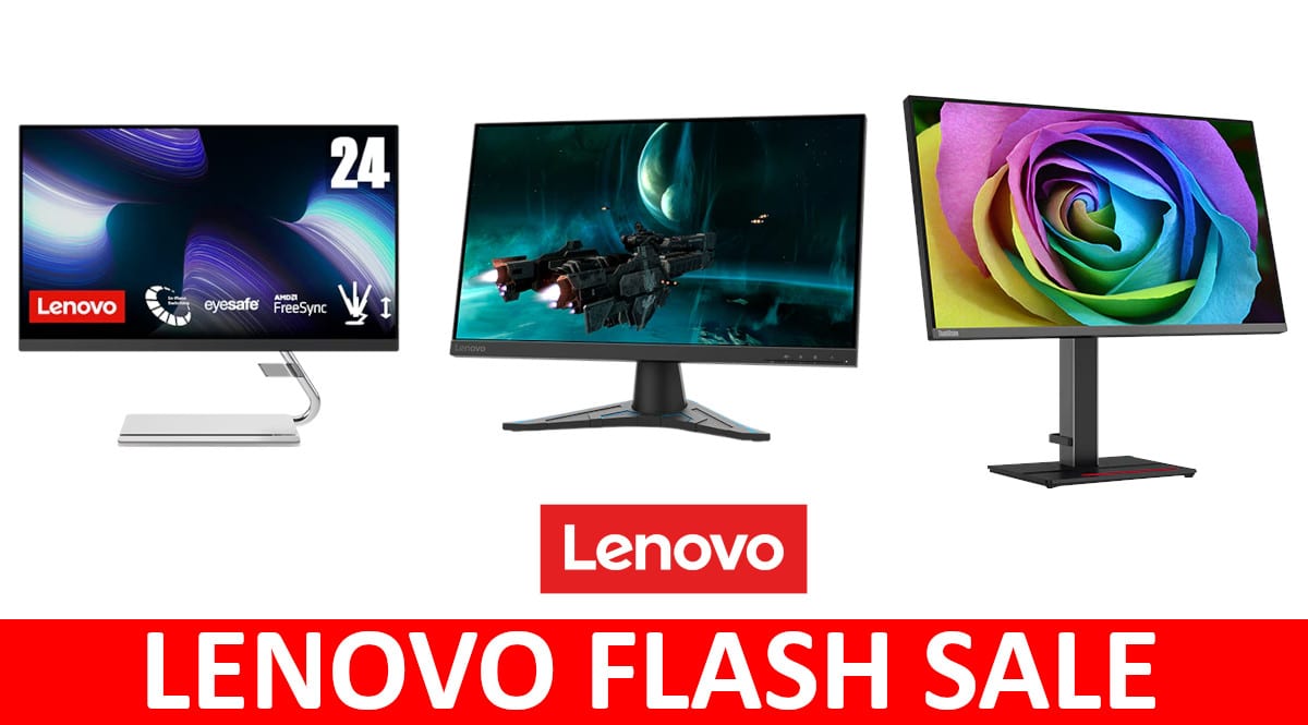 ¡Chollazos en monitores! Hasta 262 euros de descuento en la Flash Sale de Lenovo.