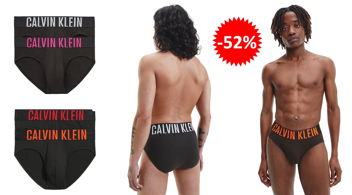 Pack de 2 slips Calvin Klein Intense Power baratos, ropa de marca barata, ofertas en ropa interior chollo