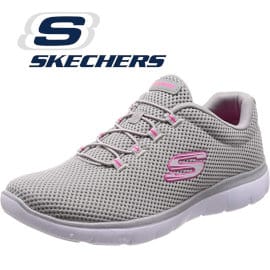 Zapatillas para mujer Skechers Summits grises baratas, calzado de marca barato, ofertas en zapatillas