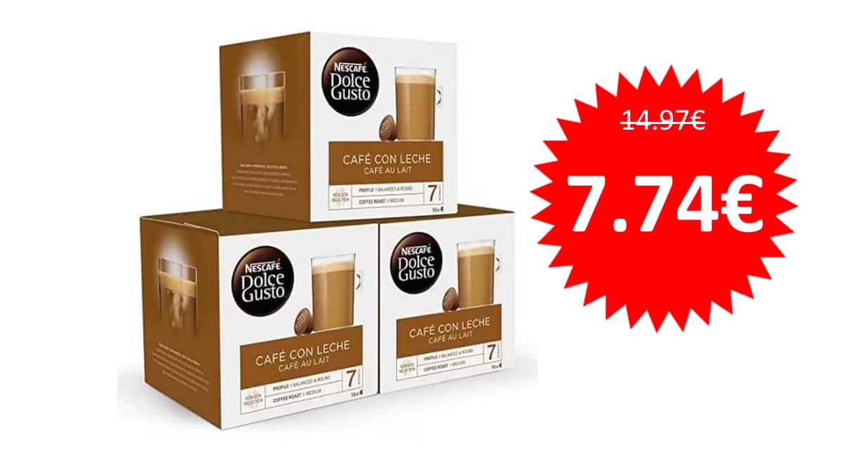 48 cápsulas de cápsulas Nescafé Dolce Gusto - Café con leche baratas. Ofertas en supermercado, chollo