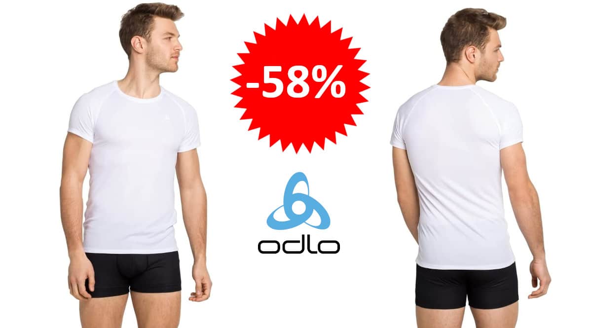 ¡¡Chollo!! Camiseta interior para hombre Odlo Active F-Dry Light sólo 18.99 euros. 58% de descuento.