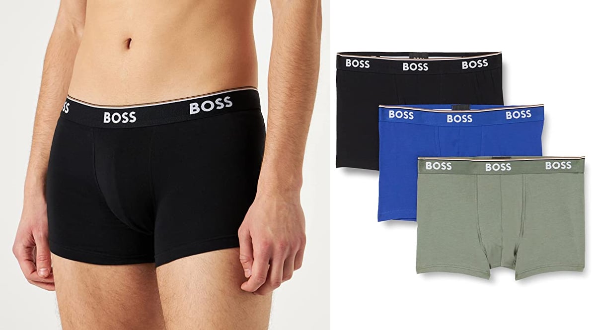 Pack de 3 calzoncillos tipo boxer Hugo Boss barato. Ofertas en ropa de marca, ropa de marca barata, chollo