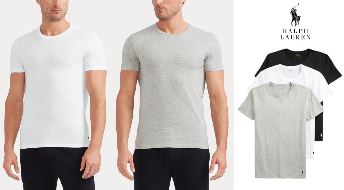 Pack de 3 camisetas Ralph Lauren baratas, ropa de marca barata, ofertas en camisetas chollo