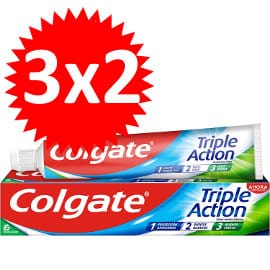 Pasta de dientes Colgate Triple Acción barata, pasta de dientes de marca barata, ofertas en supermercado