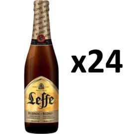 24 botellines de cerveza de abadía Leffe Blonde barata. Ofertas en supermercado