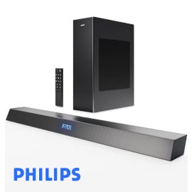 ¡¡Chollo!! Barra de sonido Bluetooth Philips B8405/10 con subwoofer sólo 189 euros. Te ahorras 111 euros.