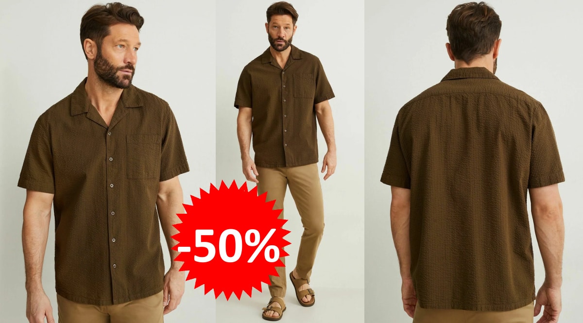 Camisa para hombre C&A barata, camisas de marca baratas, ofertas en ropa, chollo