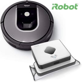 Pack Roomba 960 + robot friegasuelos Braava 390t barato, robots aspiradores de marca baratos, ofertas en limpieza y hogar