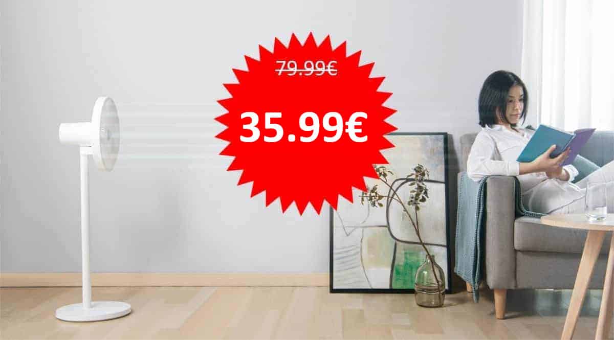 ¡Oferta Flash! Ventilador Xiaomi Mi Smart Standing Fan 2 Lite sólo 35.99 euros. 55% de descuento.