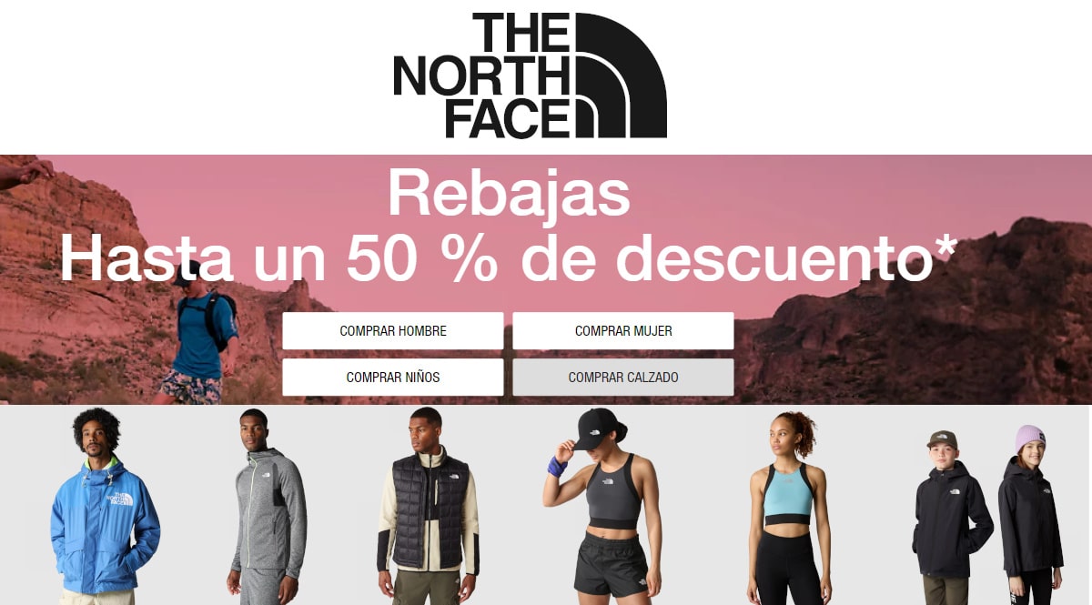Rebajas de verano en The North Face, ropa de marca barata, ofertas en calzado chollo