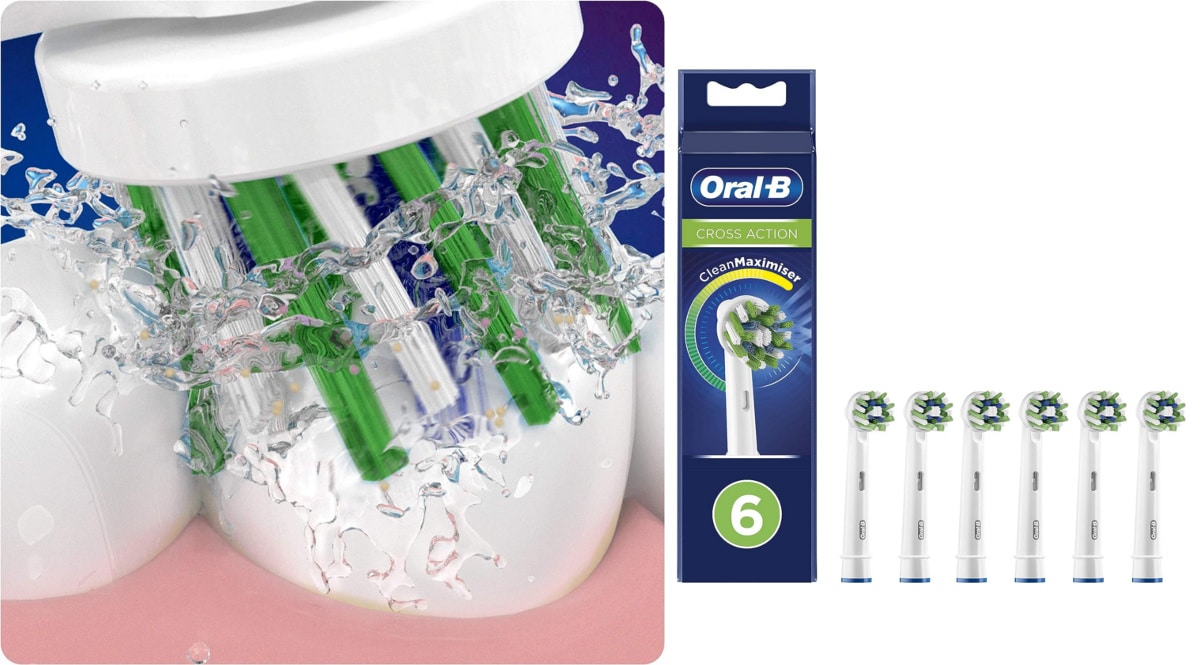 6 recambios Oral-B Cross Action baratos. Ofertas en recambios para cepillos Oral-B, recambios para cepillos Oral-B baratos, chollo