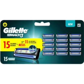 Pack de recambios Gillette Mach3 baratos, recambios maquinilla afeitar baratos, ofertas cuidado personal