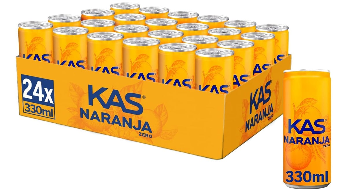 24 latas de Kas Naranja baratas. Ofertas en supermercado, chollo