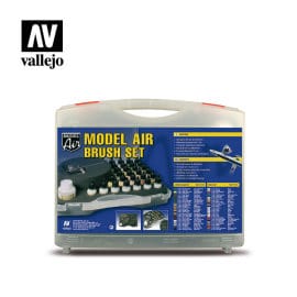 Estuche de aerografía Vallejo Model Air Bursh Set con aerógrafo barato, ofertas en pinturas aerografías, aerógrafos baratos