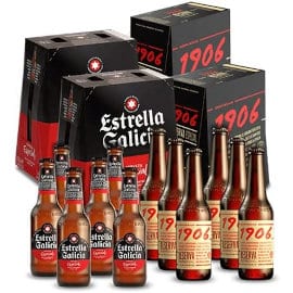 Pack combinado de cerveza Estrella Galicia y 1906 barato, cervezas baratas, ofertas en supermercado