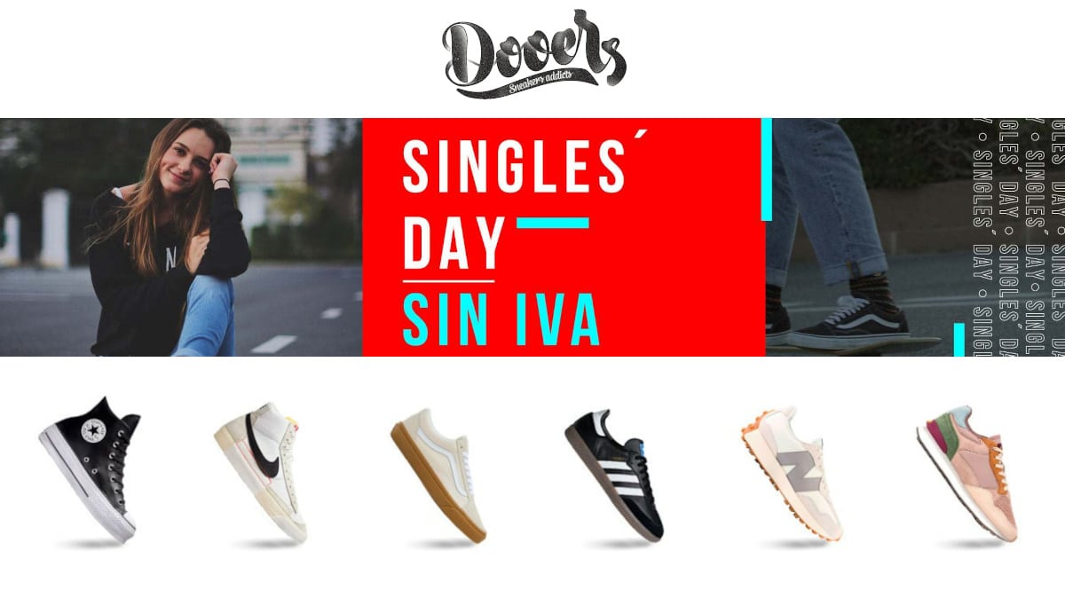 Singles Day en Dooers, ropa de marca barata, ofertas en calzado chollo